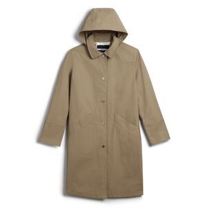 JANE POST $695 ITALIAN MACK RAINCOAT- tan women's XS NEW